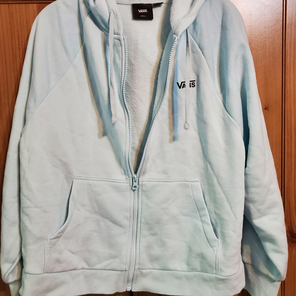 NWOT Vans Sky Blue Hoodie with Zip Closure